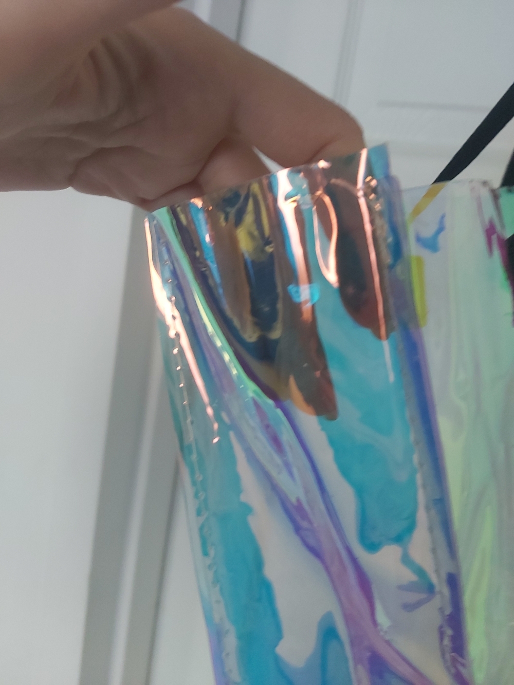 MAC Cosmetics Iridescent Holographic Tote Bag in Multi - Picture 5 of 11
